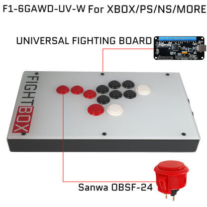FightBox F1-6GAWD All Button Leverless Arcade Game Controller for PC/PS/XBOX/SWITCH
