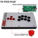 FightBox F-PICO-PLUS All Button Leverless Arcade Game Controller for PC/PS/SWITCH