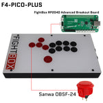 FightBox F-PICO-PLUS All Button Leverless Arcade Game Controller for PC/PS/SWITCH