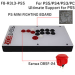 FightBox F8-R3L3 All Button Leverless Arcade Game Controller for PC/PS3/SWITCH