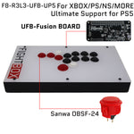 FightBox F8-R3L3 All Button Leverless Arcade Game Controller for PC/PS3/SWITCH