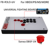 FightBox F8-R3L3 All Button Leverless Arcade Game Controller for PC/PS3/SWITCH