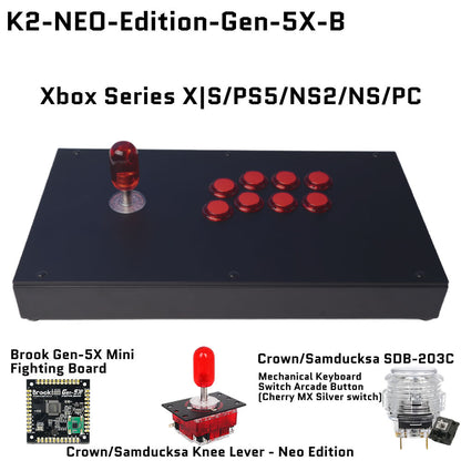 FightBox K2-NEO-Edition Korean Knee Lever Arcade Joystick Game Controller for PC/PS/XBOX/SWITCH