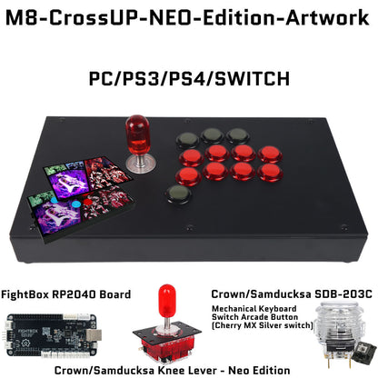 FightBox M8-CrossUP-NEO-Edition Korean Knee Lever Arcade Joystick Game Controller  for PC/PS/XBOX/SWITCH