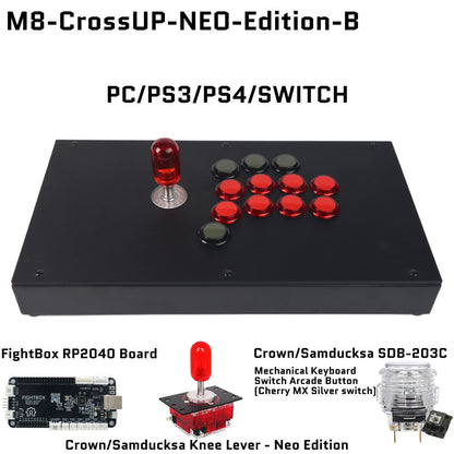 FightBox M8-CrossUP-NEO-Edition Korean Knee Lever Arcade Joystick Game Controller  for PC/PS/XBOX/SWITCH