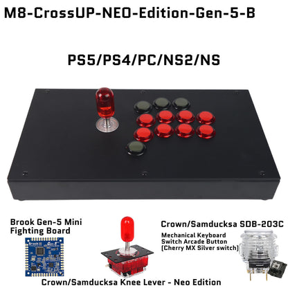 FightBox M8-CrossUP-NEO-Edition Korean Knee Lever Arcade Joystick Game Controller  for PC/PS/XBOX/SWITCH