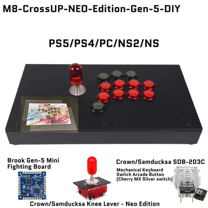 FightBox M8-CrossUP-NEO-Edition Korean Knee Lever Arcade Joystick Game Controller  for PC/PS/XBOX/SWITCH