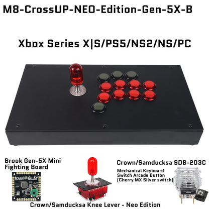 FightBox M8-CrossUP-NEO-Edition Korean Knee Lever Arcade Joystick Game Controller  for PC/PS/XBOX/SWITCH