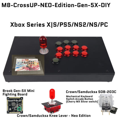 FightBox M8-CrossUP-NEO-Edition Korean Knee Lever Arcade Joystick Game Controller  for PC/PS/XBOX/SWITCH