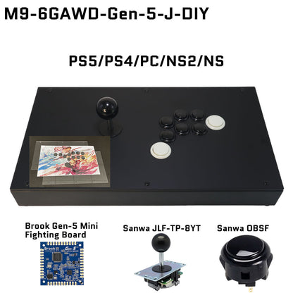FightBox M9-6GAWD Arcade Joystick FightStick Game Controller for PC/PS/XBOX/SWITCH