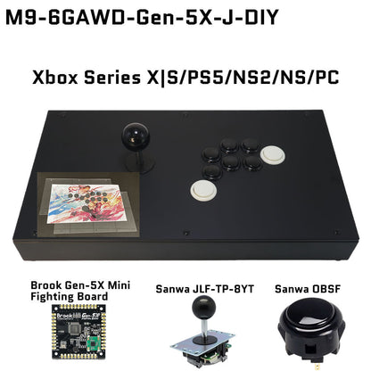 FightBox M9-6GAWD Arcade Joystick FightStick Game Controller for PC/PS/XBOX/SWITCH