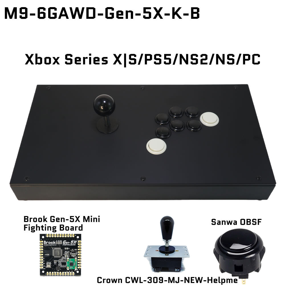 FightBox M9-6GAWD Arcade Joystick FightStick Game Controller for PC/PS/XBOX/SWITCH