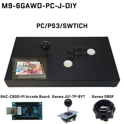 FightBox M9-6GAWD Arcade Joystick FightStick Game Controller for PC/PS/XBOX/SWITCH