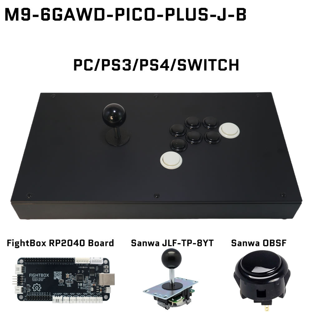 FightBox M9-6GAWD Arcade Joystick FightStick Game Controller for PC/PS/XBOX/SWITCH