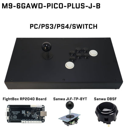 FightBox M9-6GAWD Arcade Joystick FightStick Game Controller for PC/PS/XBOX/SWITCH