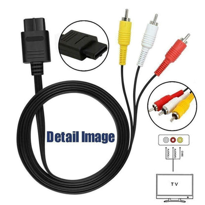 AV Composite RCA Cable for Nintendo 64 N64, SNES & GameCube