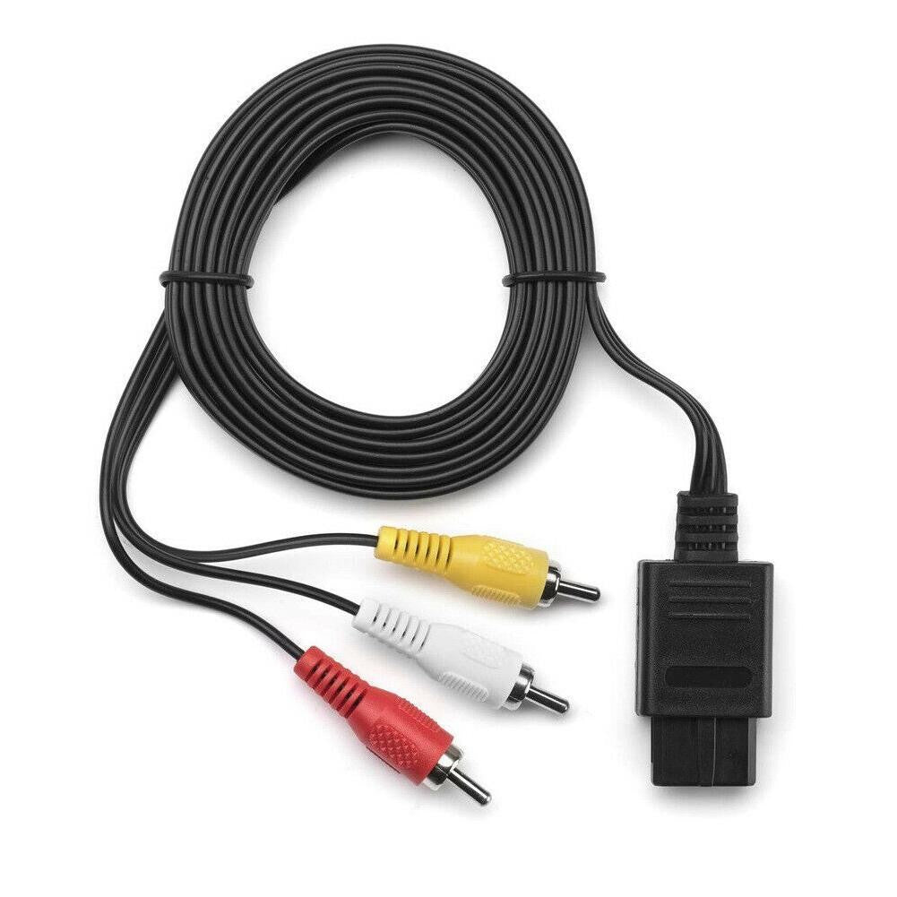 AV Composite RCA Cable for Nintendo 64 N64, SNES & GameCube