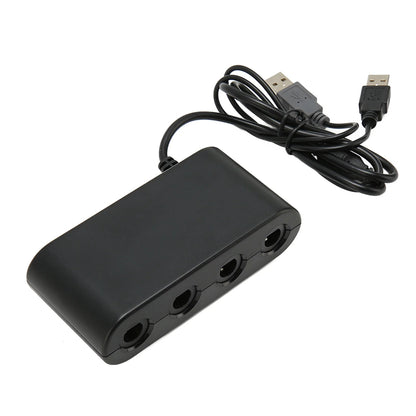 GameCube Controller Adapter 4 Port 3-in-1 w/ Turbo & Vibrate for Nintendo Switch / Wii U / PC Smash Bros