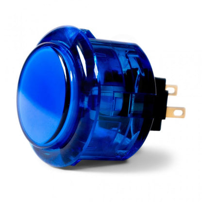 6-Pack Seimitsu PS-14-K 30mm Blue Transparent Arcade Button – Snap-In, High Sensitivity, Genuine Japanese Part for Fightsticks & Arcade Cabinets