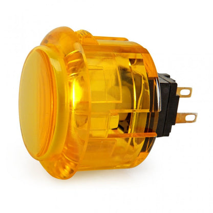 Seimitsu PS-14-K 30mm Yellow Transparent Arcade Buttons on white background