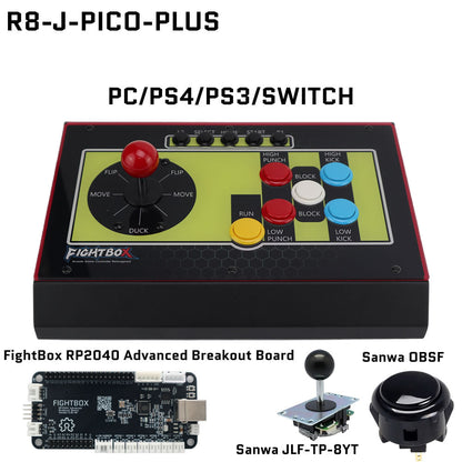 FightBox R8-J Mortal Kombat Arcade Fight Stick Game Controller Japanese Sanwa Joystick Version For PC/PS/XBOX/SWITCH
