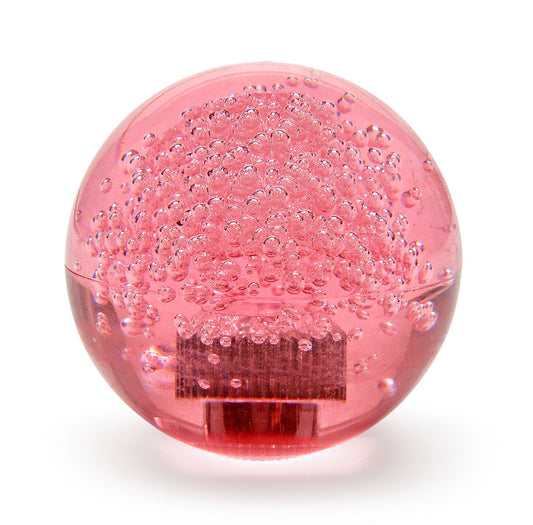Seimitsu LB-39 Bubbletop Pink – 35mm Translucent Arcade Joystick Ball Top for Sanwa JLF & Seimitsu LS-32 | 6mm Threaded, Clear Bubble Design