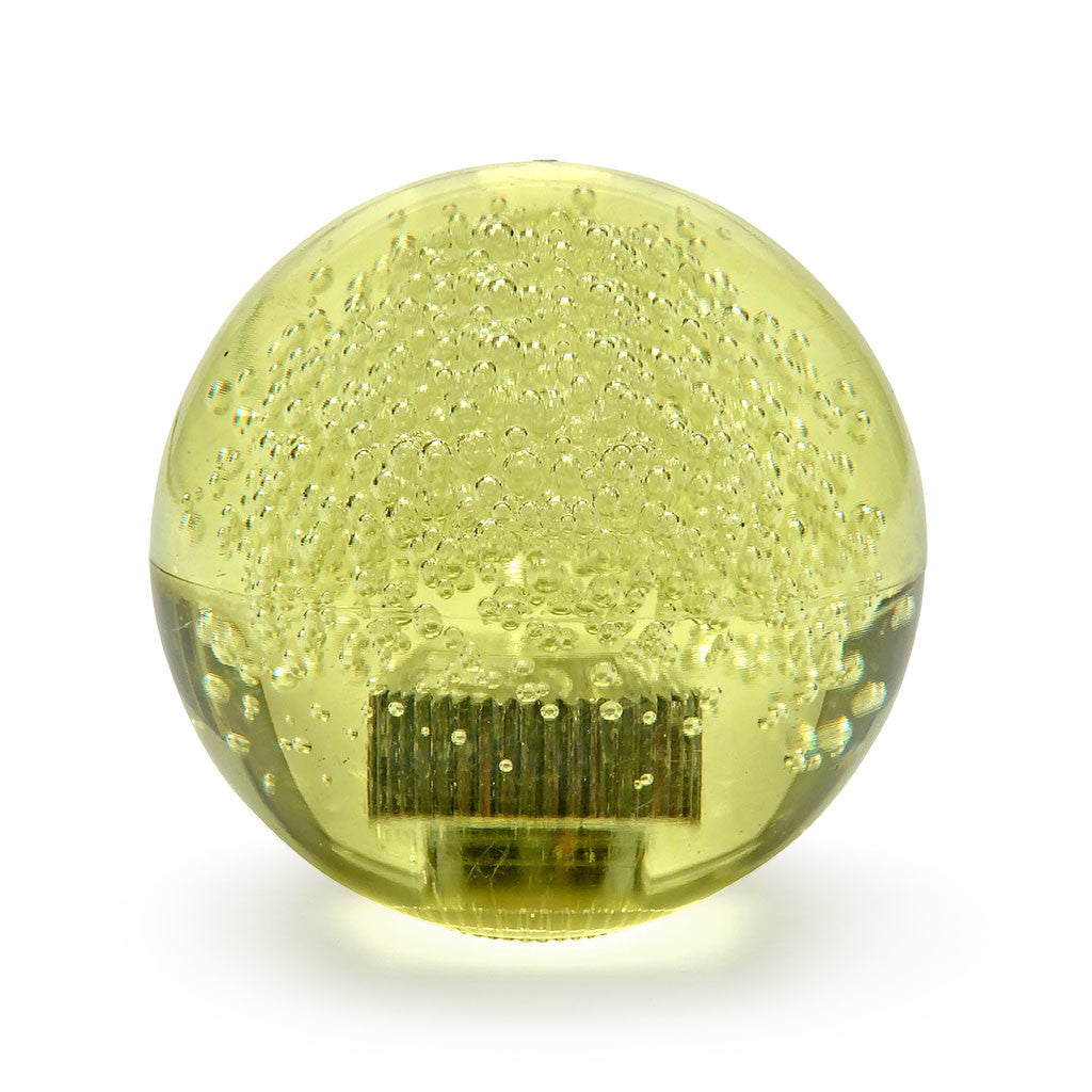 Seimitsu LB-39 Bubbletop Yellow – 35mm Translucent Arcade Joystick Ball Top for Sanwa JLF & Seimitsu LS-32 | 6mm Threaded, Clear Bubble Design