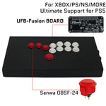 RAC-J800B All Buttons Leverless Arcade Joystick Fight Stick For PS5/PS4/PS3/Xbox/PC