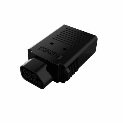 8Bitdo NES Bluetooth Retro Receiver angled view – classic NES controller port wireless adapter compatible with PS3, PS4, Wii, and 8Bitdo controllers.