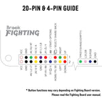 Brook Fighting Board Cable - 20-Pin Button and Joystick Harness with 4-Pin Button Harness, Button Joystick Harness DIY Builds/Arcade Stick/Fighting Board Accessories