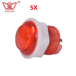 5X Baolian Video Game Player Switch 24mm Round Illuminated LED Acrade Push Button 5V Inner W/ LED Lamp