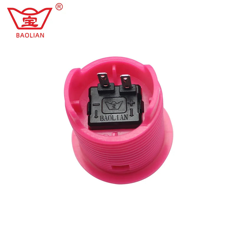 Baolian 28mm New Round Convexity Push Button (Plug-In Style) Game Mach ...