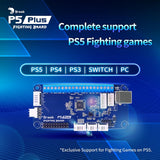 Brook P5 Plus Fighting Board - Pre-Installed Header Version PS5 Fighting Games, PS4, PS3, Switch and PC(X-Input) Consoles