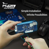 Brook P5 Plus Fighting Board - Pre-Installed Header Version PS5 Fighting Games, PS4, PS3, Switch and PC(X-Input) Consoles