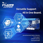 Brook P5 Plus Fighting Board - Pre-Installed Header Version PS5 Fighting Games, PS4, PS3, Switch and PC(X-Input) Consoles