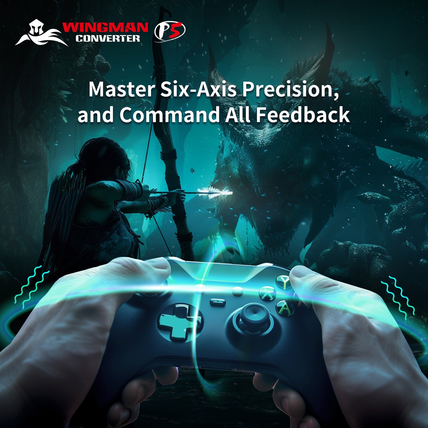 Brook Wingman P5 Converter – Wireless Controller Adapter for PS5 / PS4 / PC