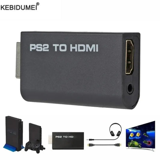 PS2 to HDMI Video Converter Adapter with 3.5mm Audio Output for HDTV Monitor US