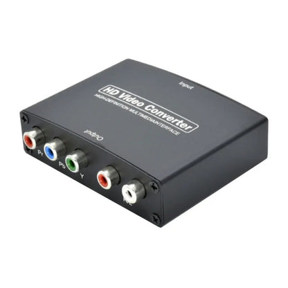 HDMI to YPbPr component and audio converter angled side view
