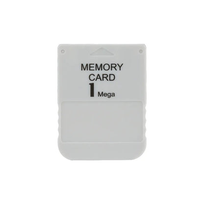 Front view of PS1 memory card 1MB for PlayStation 1 console