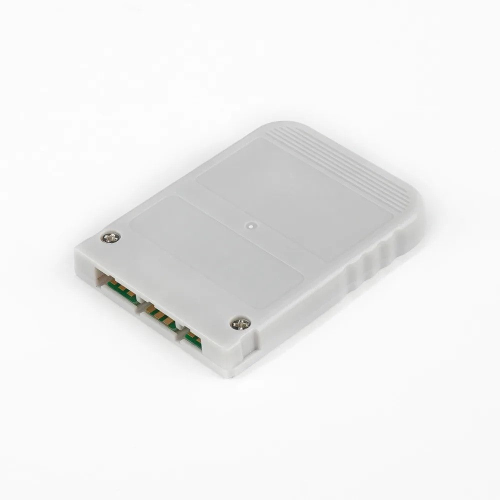 Back view of PS1 memory card 1MB showing rear casing