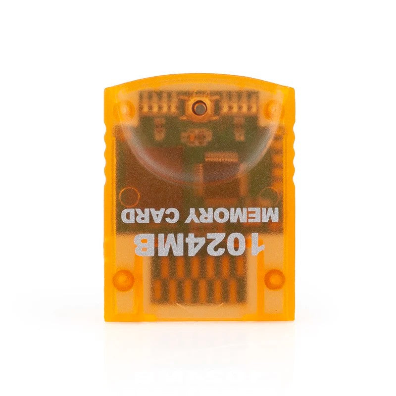 Back view of 1024MB GameCube Wii memory card showing internal board