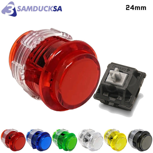 Crown Samducksa SDB-203C-S-24mm Clear Color Silent Cherry 24 mm Screw-in button