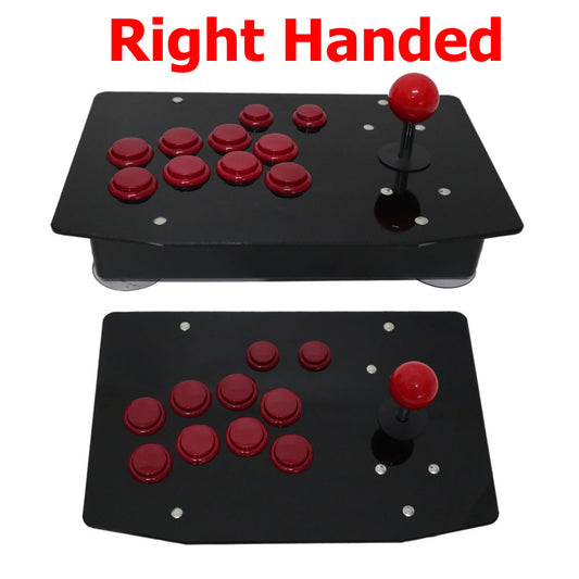 RAC-J500S 10 Buttons Right Handed Arcade Joystick USB Wired Black Acrylic Panel For PC