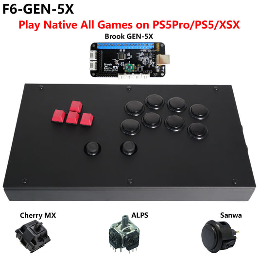 FightBox F6-GEN-5X Keyboard Button Analog Stick Leverless Arcade Game Controller for PC/SWITCH/PS5/XBOX