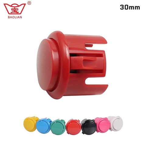 Baolian 30mm Round Locking Push Button have Sounds Arcade Game Accessory
