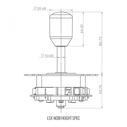 Seimitsu LSX-NOBI-01-PRO Arcade Joystick – Nobi Pro Edition, Octagonal Restrictor, High-Tension Spring, Detachable Bullet Handle, Tekken Champion Design