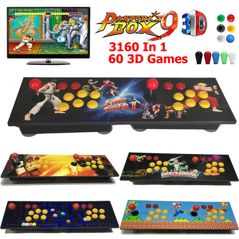 Pandora Box 9S 3D 3160 Games Retro Video Game Arcade Console Wooden Panel RetroArcadeCrafts