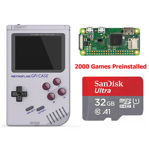 Retroflag GPi CASE Raspberry Pi Zero W Handheld Game Console 32G 