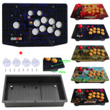 DIY Arcade Joystick Kits Parts Acrylic Artwork Panel 10 Buttons Flat Case Box RetroArcadeCrafts