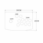DIY Arcade Joystick Kits Parts Acrylic Artwork Panel 10 Buttons Flat Case Box RetroArcadeCrafts